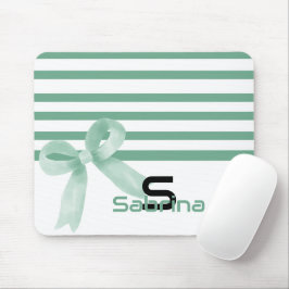Söt vattenfärg mintbåge-rand-mousepad musmatta