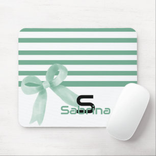 Söt vattenfärg mintbåge-rand-mousepad musmatta