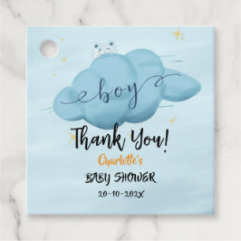 Söt Vattenfärg Moln Baby Pojke Bebis Shower Gåvor Etiketter