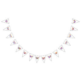 Söt vattenfärg Pastellfärgshjärvningar för Blommig Vimplar