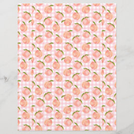 Söt vattenfärg Peach Mönster
