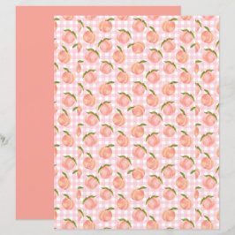 Söt vattenfärg Peach Mönster