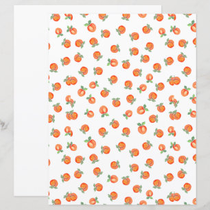 Söt vattenfärg Peach Mönster