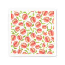 Söt vattenfärg Peach Mönster