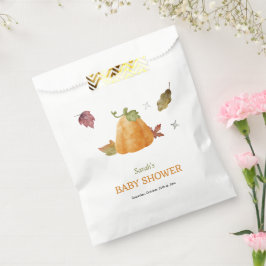 Söt vattenfärg pumpa höst bebis servett