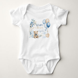 Söt vattenfärg T-shirt för baby shower | Blå stork