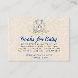 Söt vattenfärgad Nalle Botaniskt ta med en Bok Tilläggskort