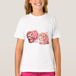 Söt vattenfärgig Igelkott i kärlek T-shirt