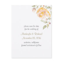 Söt vattenfärgros Spara datum