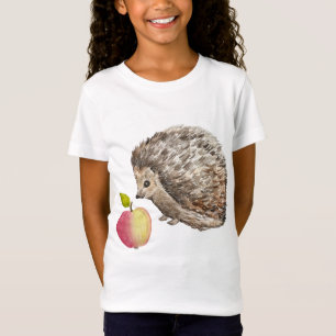 Söt vattenfärgshög och äpple t shirt