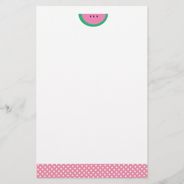 Söt vattenmelon brevpapper (Framsida)