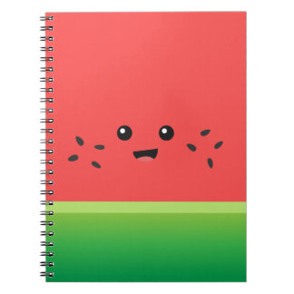 Söt vattenmelon, glad och pigg anteckningsbok