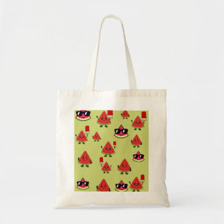 Söt Vattenmelon Mönster Estetisk Canvas Tote Väska