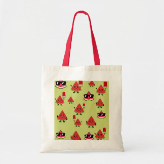 Söt Vattenmelon Mönster Estetisk Canvas Tote Väska
