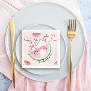 Söt vattenmelon Vattenfärgsbabyskor Pappersservett