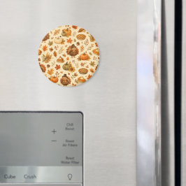 Söt Vattensmärkes Thanksgiving-mönster med kalkone Magnet