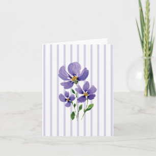 Söt Vattentärfärgade violetta Kort