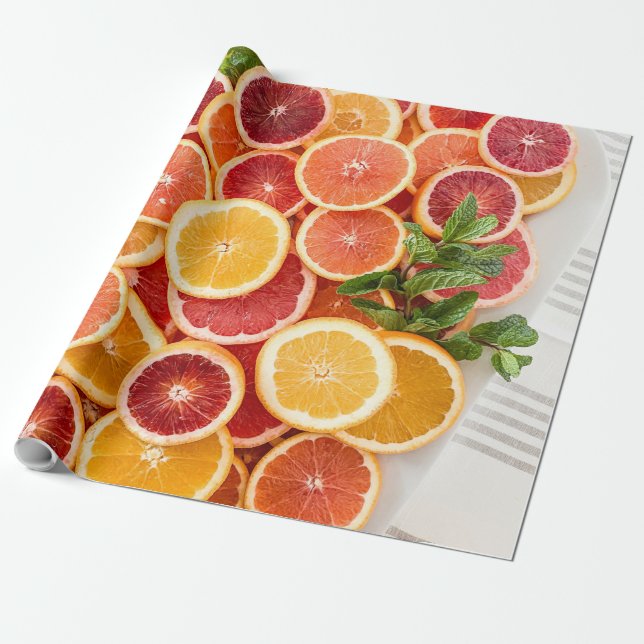 Söt Vegetables Presentpapper (Utrullad)