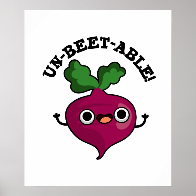 Söt Veggie Beet Pun, obetbar Poster (Framsidan)