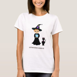 Söt vetenskapsman och katt t shirt