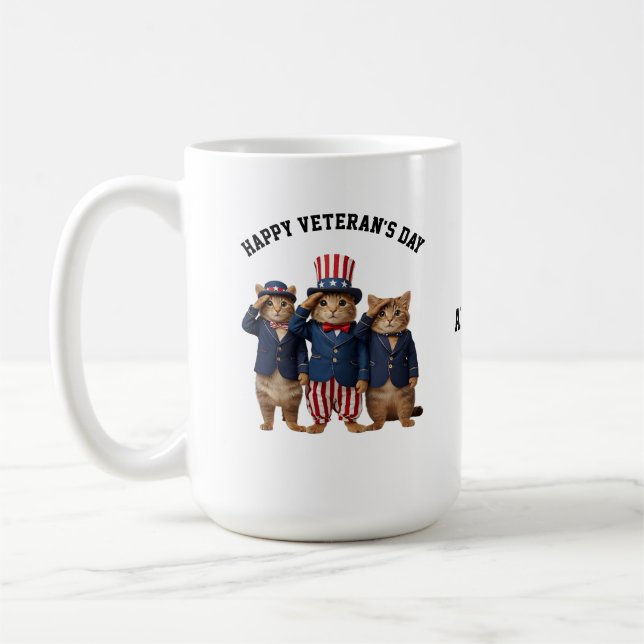 Söt Veteran Day-mugg Kaffemugg (Vänster)