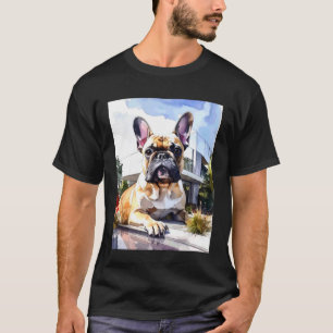 Söt veterinär hundtränare fransk bulldog hund V T Shirt