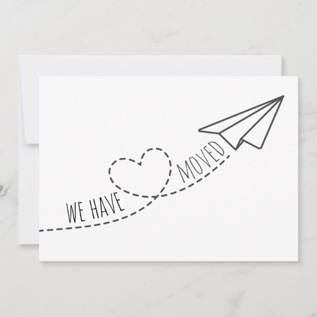 Söt Vi Har Bytt Modernt Hjärtpapper Plan Meddelande (Framsida)