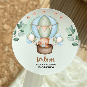söt vi kan knappt vänta baby shower runt klistermärke