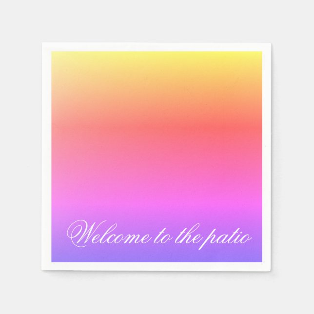 Söt Vibrant Pastel Pappersservett (Framsidan)