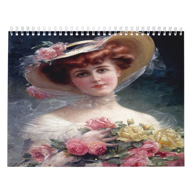 Söt Victorian Dam Paintings Calendar Kalender (Omslag)