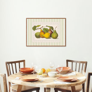 Söt Victorian Illustratio of Pears Poster