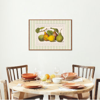 Söt Victorian Illustratio of Pears Poster