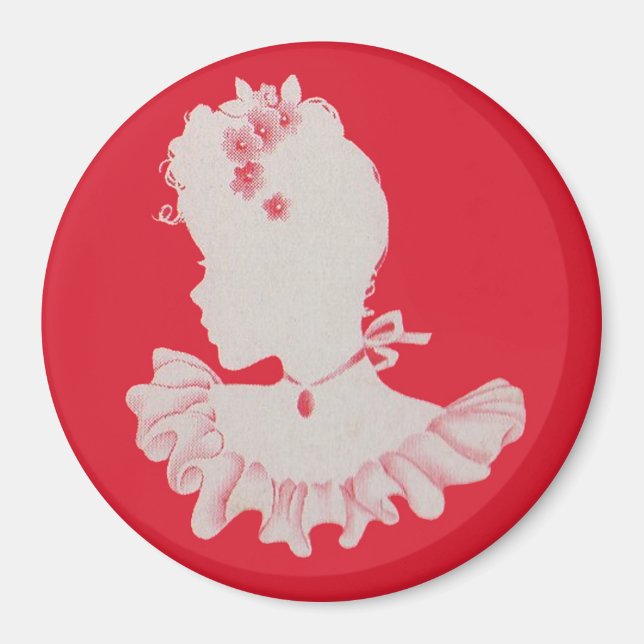 söt Victorian silhouette Magnet (Framsidan)