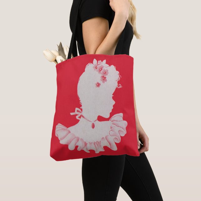 söt Victorian silhouette Tygkasse (Närbild)