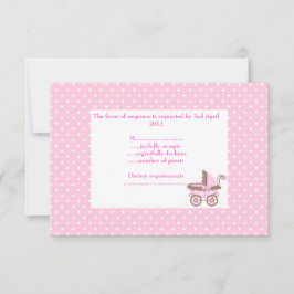 söt vid rosa osa med räm kort