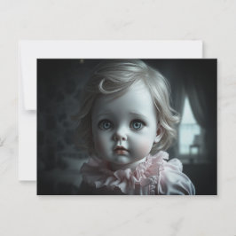 Söt vid Rosa, skyddskort med förlängd docka Vykort