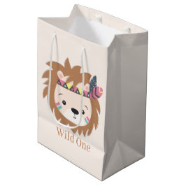 söt vild en lejon tilläggstext Medium Gift Bag