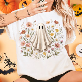 Söt Vildblomma Spök Halloween T Shirt