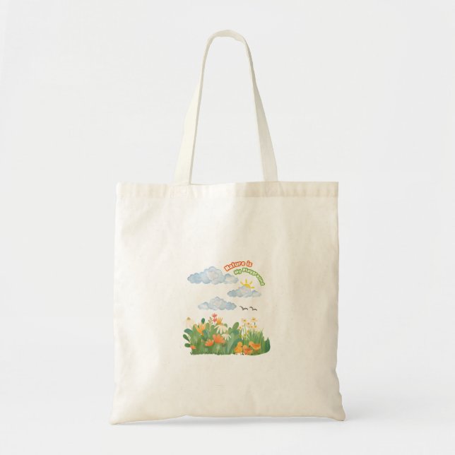 Söt Vildblomma Tygkasse (Framsidan)
