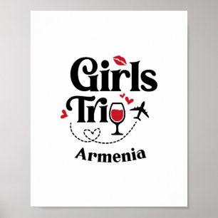 Söt vin flickresa Armenien resa semester Armenien Poster