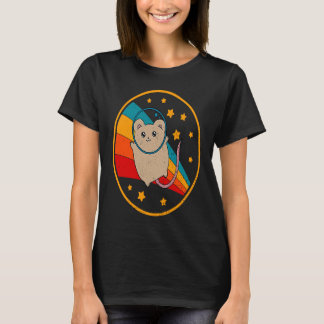Söt Vintage Argente Fin Mus Retro Husdjur Mus I T Shirt