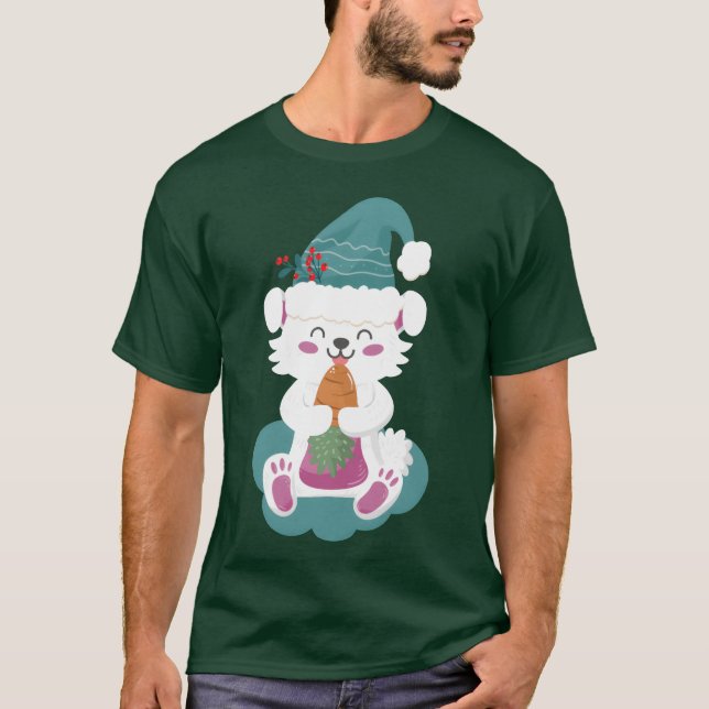 söt vintage av christmas t shirt (Framsida)