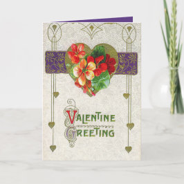 Söt vintage blomma tillför känslor helgkort