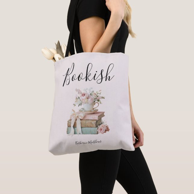 Söt Vintage Blommig Bok-  Tygkasse (Närbild)