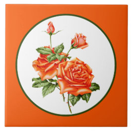 söt vintage blommigt ro decor kakelplatta