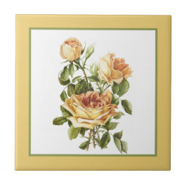 Söt vintage blommigt ro kakelplatta