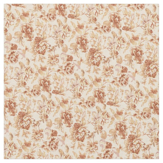 Söt Vintage Blommigt Tyg (Närbild)