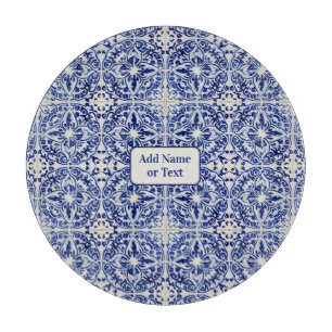 Söt Vintage Blue Mediteranean Tile - egen text