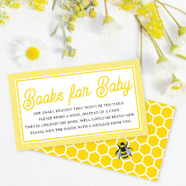 Söt Vintage Bumblebee Bokar för Baby Baby Shower Tilläggskort