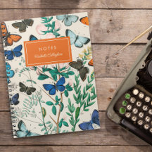 Söt Vintage Butterflies Blue Orange Namn